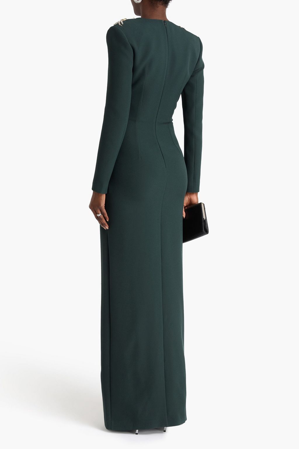 SAFIYAA Trixie crystal-embellished crepe gown