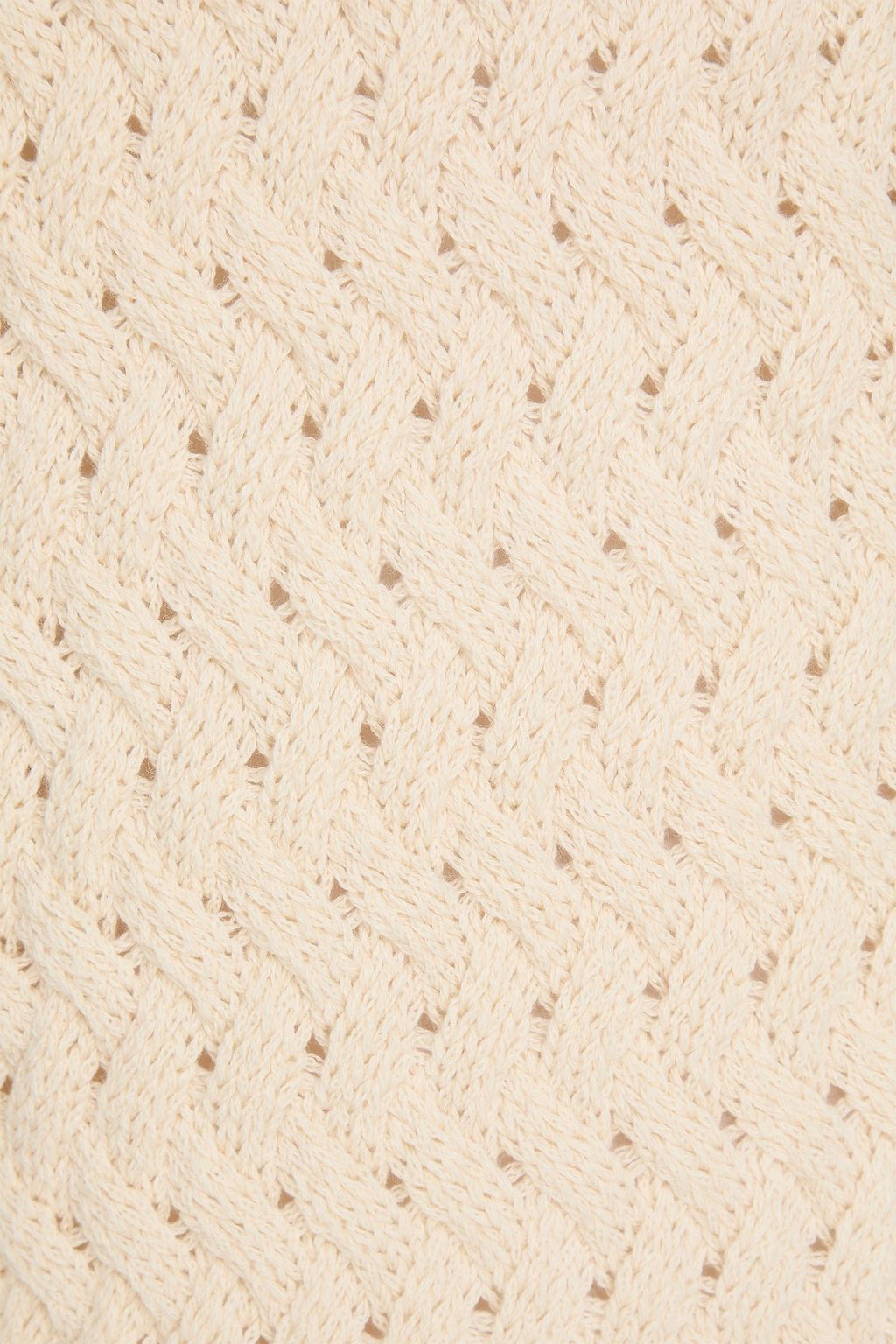 ZIMMERMANN ケーブルニット ウール&コットン混 タートルネック ミディワンピース