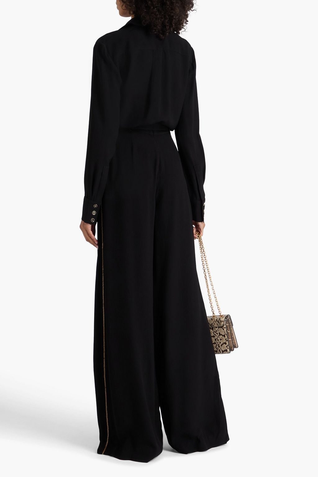 ZIMMERMANN قميص من الكريب مزين بسلسلة