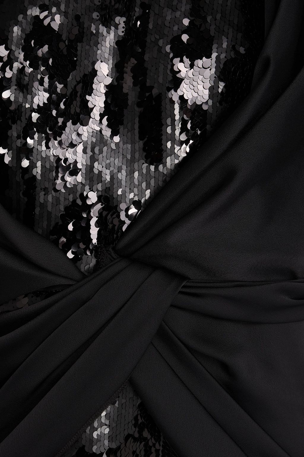 SAFIYAA Harri twisted sequined tulle gown