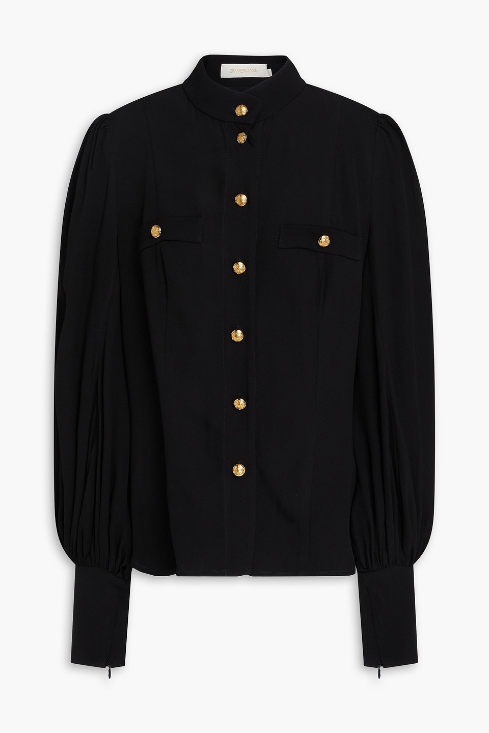 Zimmermann Crepe Blouse In Black