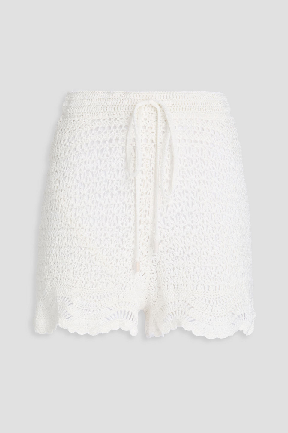 Zimmermann Crochet-knit Shorts In White