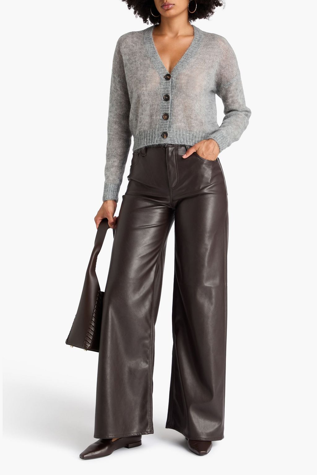BRUNELLO CUCINELLI Bead-embellished mohair-blend cardigan