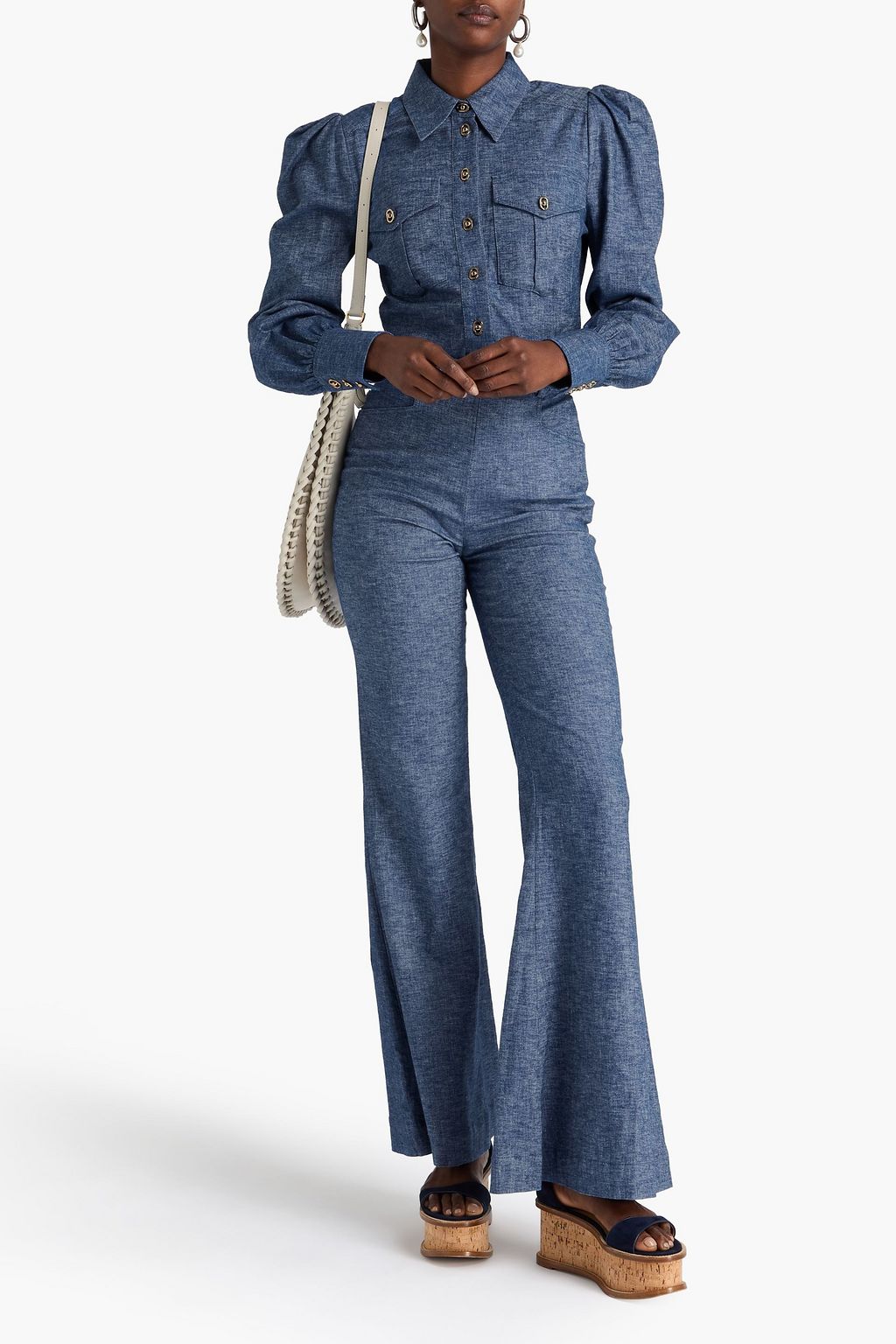 ZIMMERMANN Eden linen-blend chambray shirt