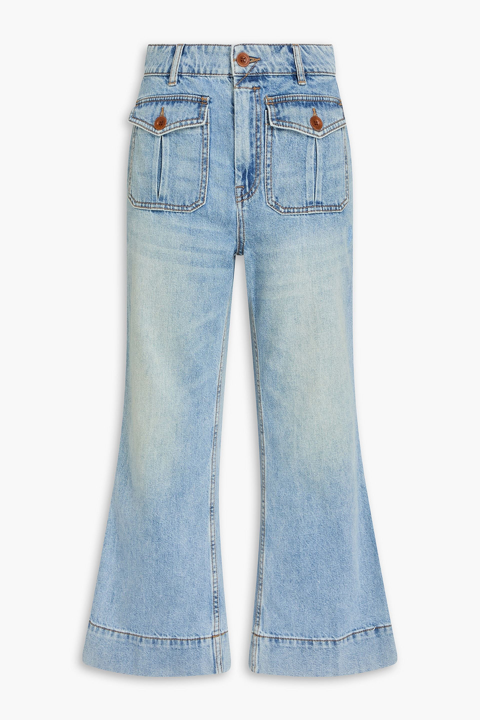 Zimmermann High-rise Kick-flare Jeans In Blue
