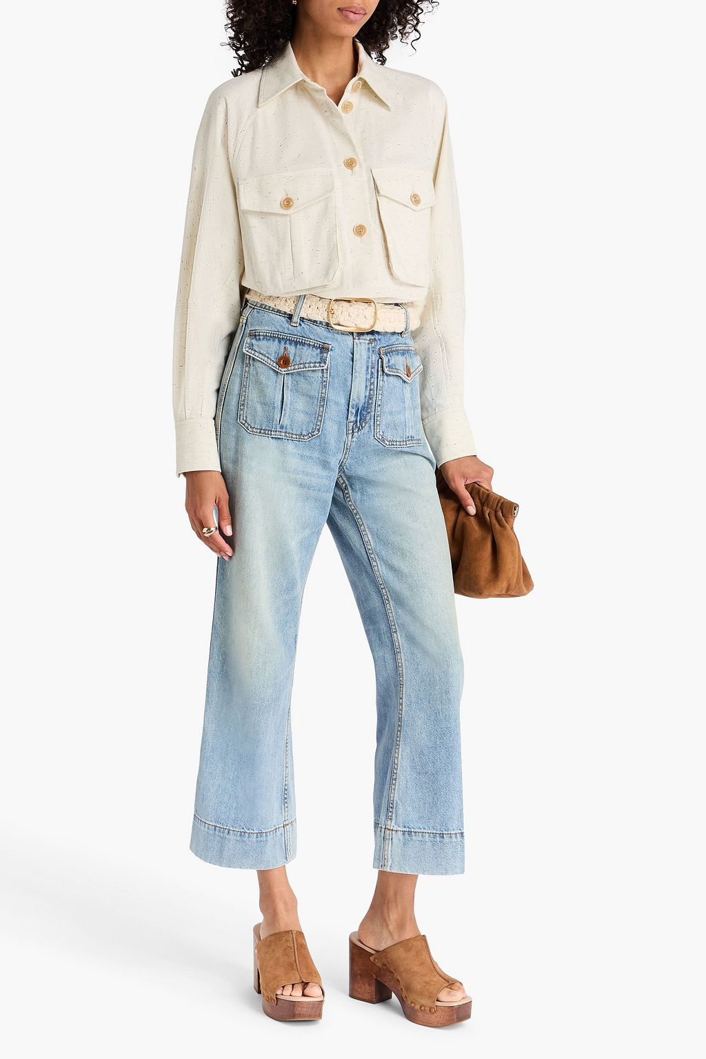 ZIMMERMANN High-rise kick-flare jeans
