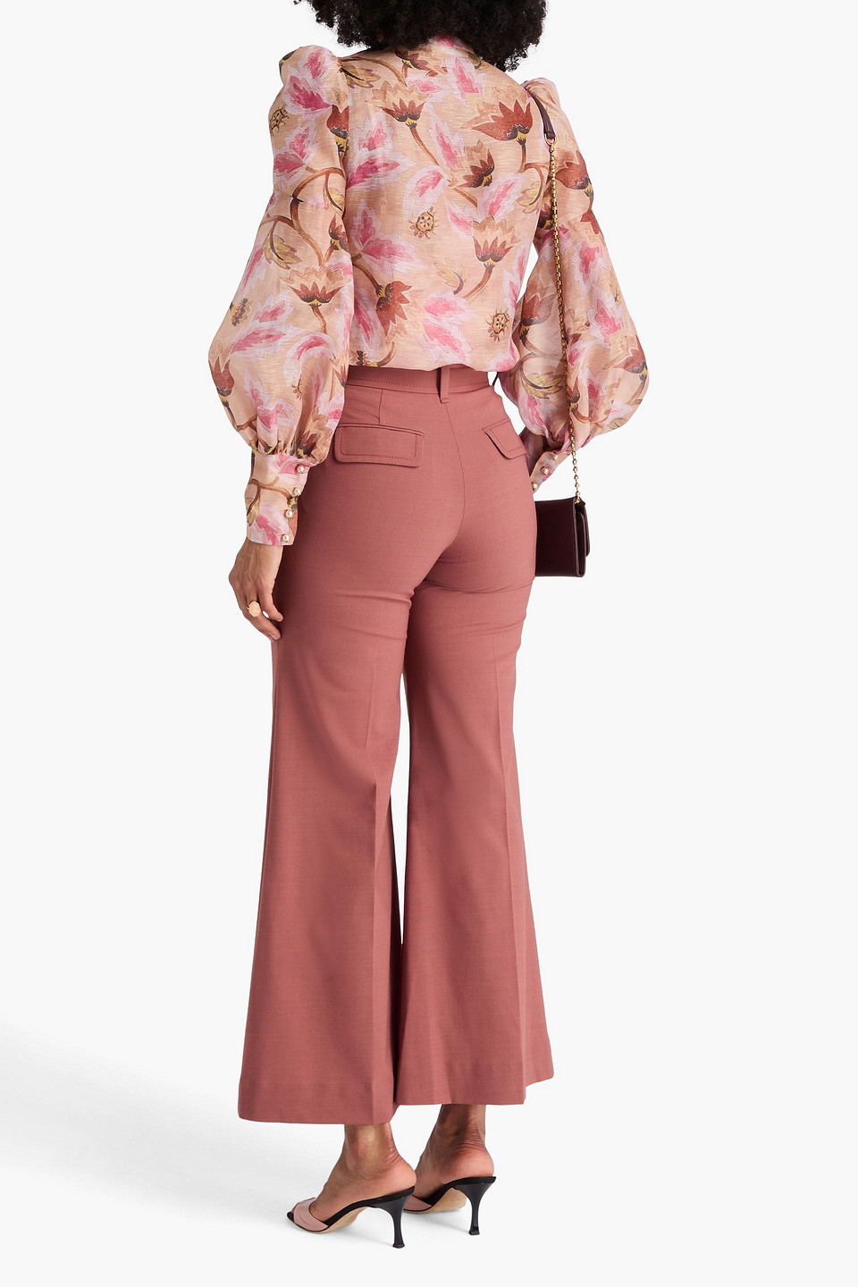  Zimmermann - Schlaghose Aus Webstoff Mit Gürtel - Pink - 4 