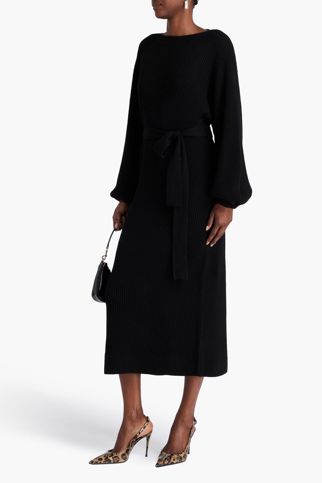 ZIMMERMANN Ribbed wool midi dress