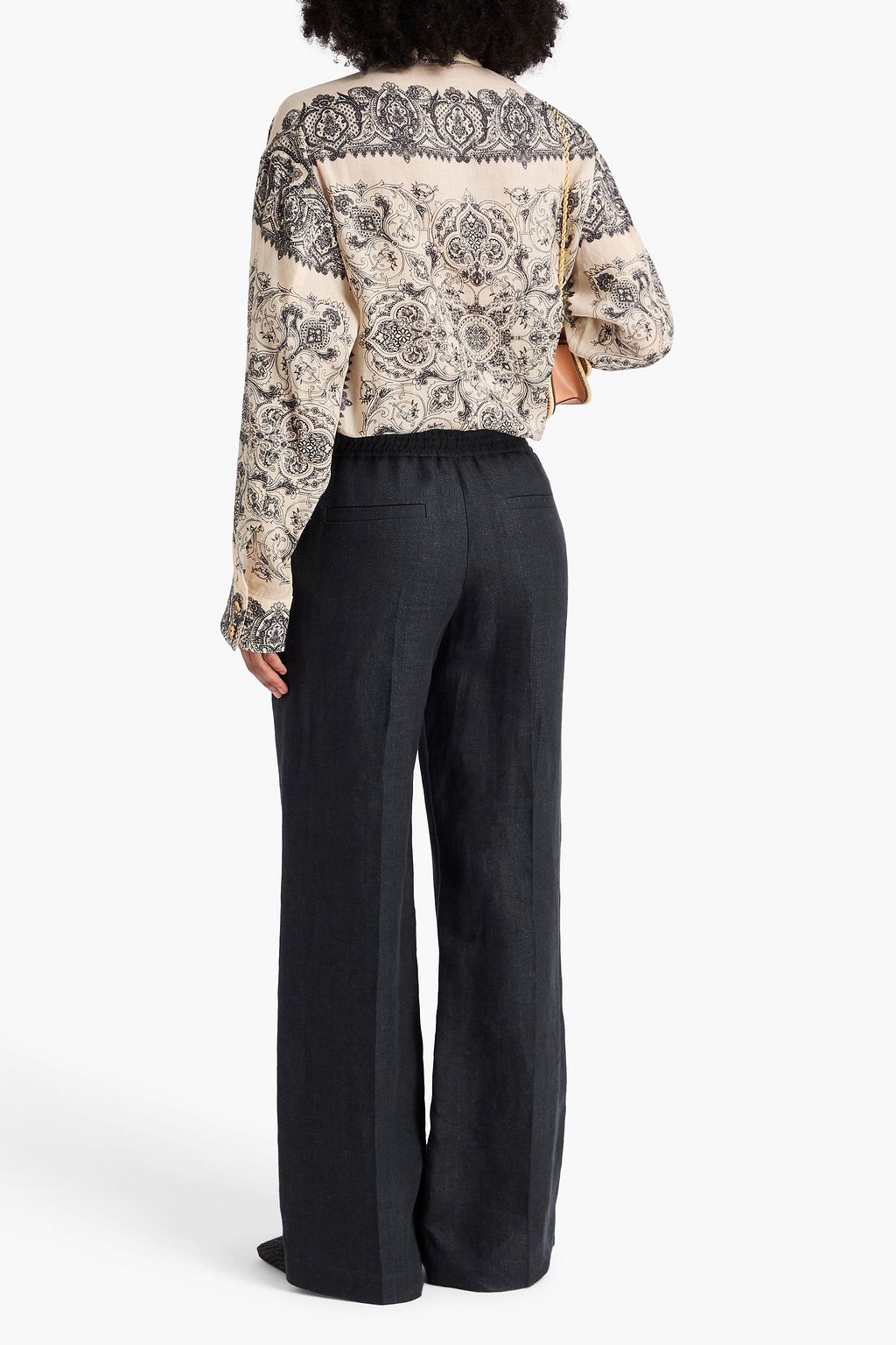 ZIMMERMANN 페이즐리 프린트 라미 셔츠