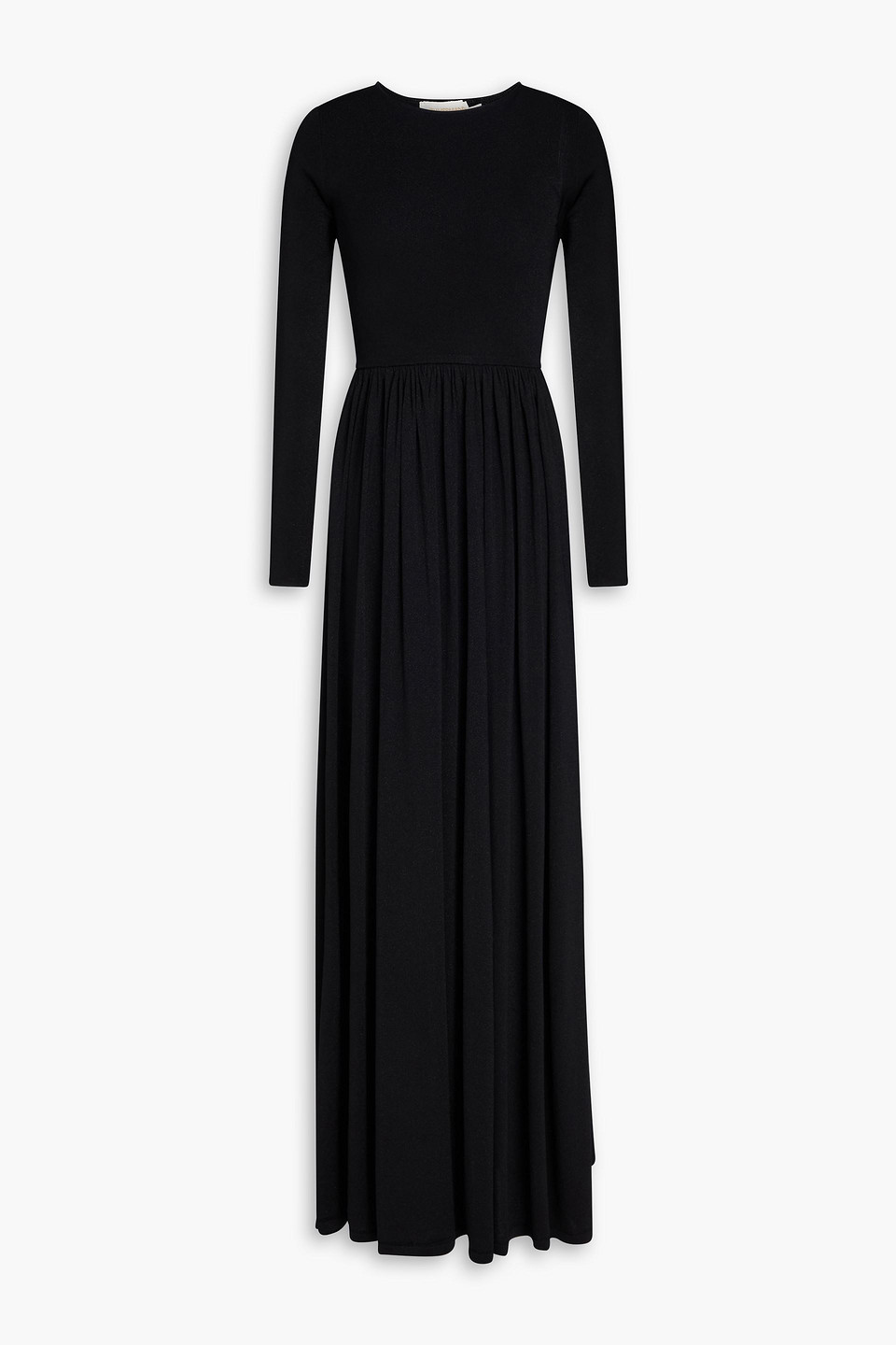 zimmermann - metallic knitted maxi dress - black - 00