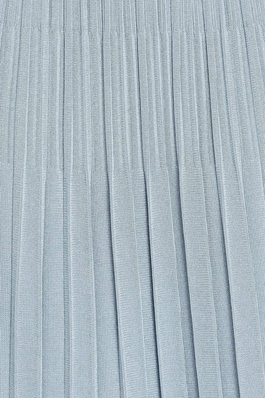 ZIMMERMANN Metallic ribbed-knit midi skirt