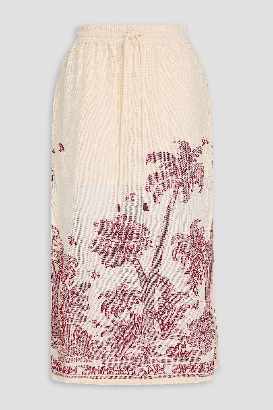 zimmermann - fil coupé cotton midi skirt - white - 00