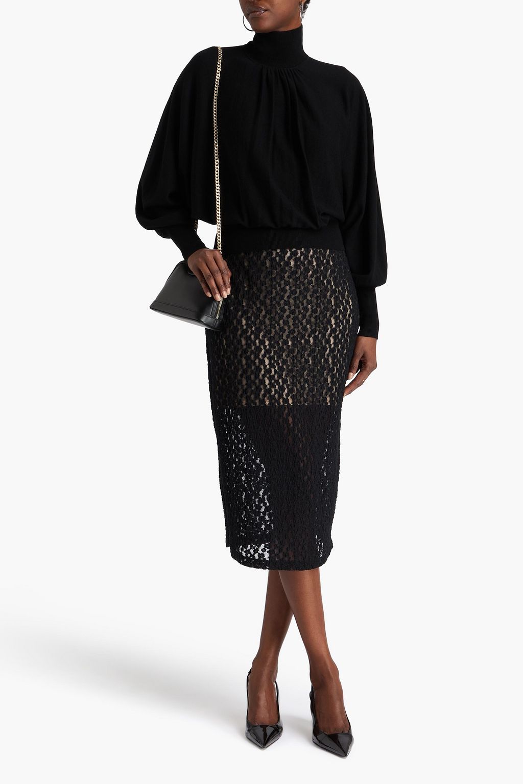 ZIMMERMANN كنزة رياضية من الصوف بياقة عالية