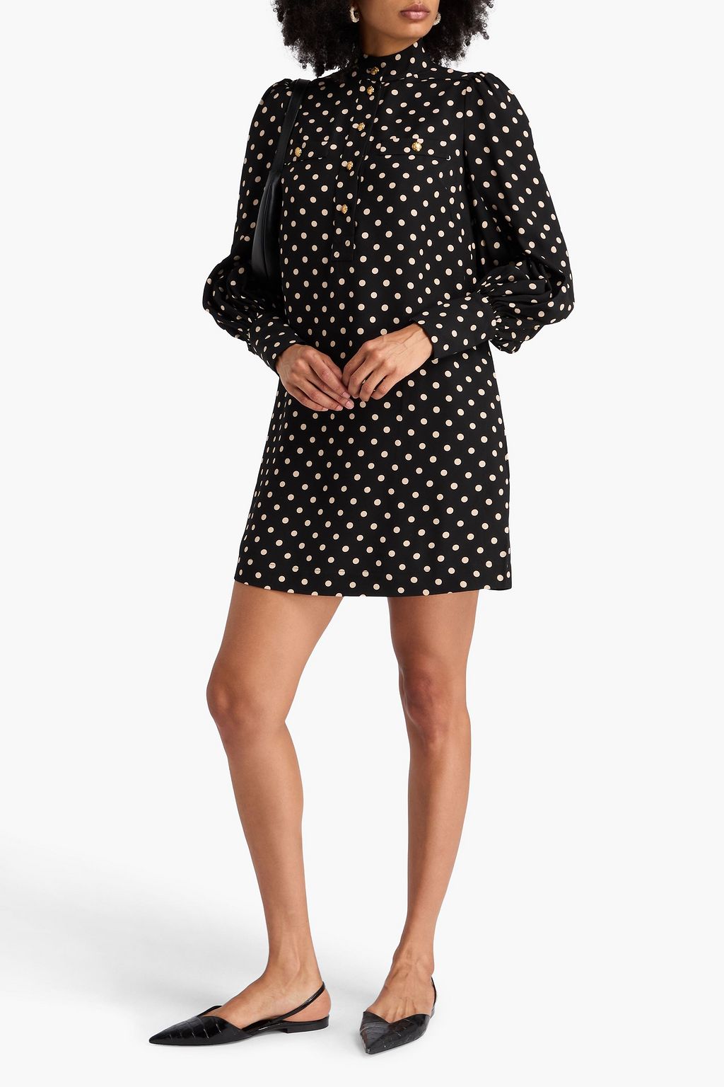 ZIMMERMANN Polka-dot crepe mini dress