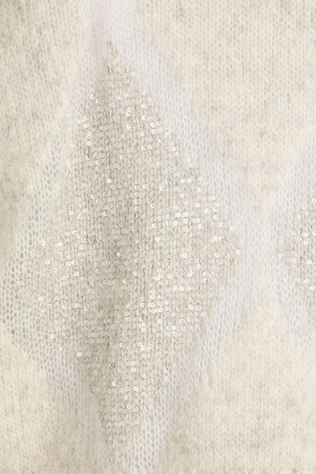 BRUNELLO CUCINELLI Rollkragenpullover aus einer Woll-Mohairmischung in Metallic-Optik
