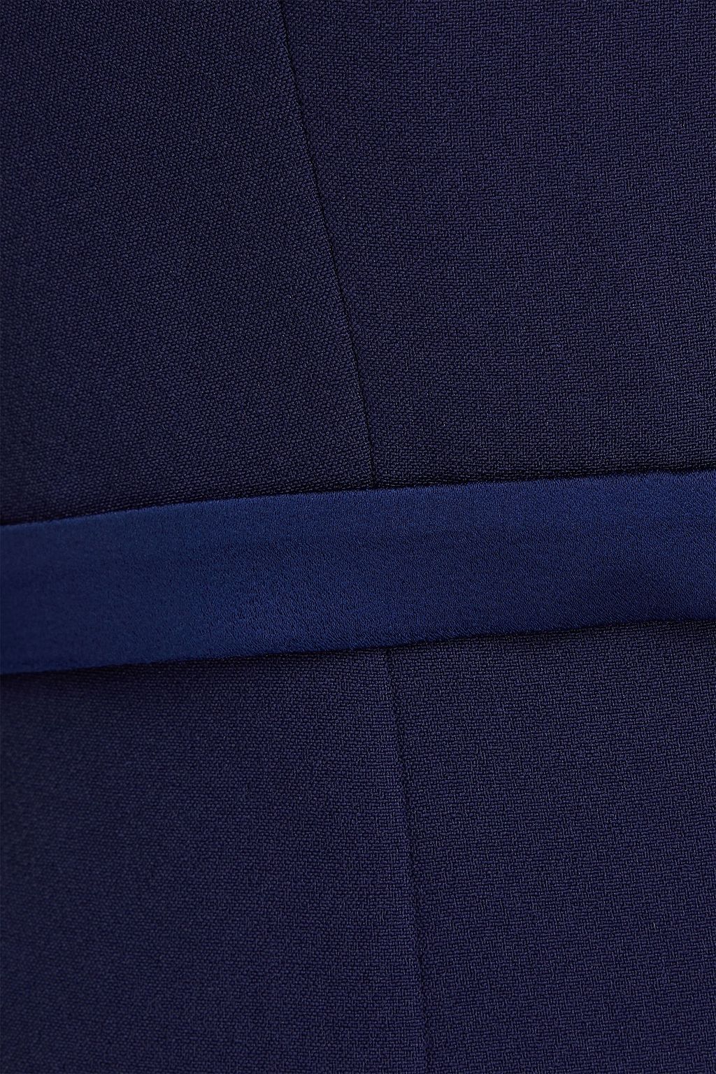 SAFIYAA Strapless satin-trimmed crepe gown