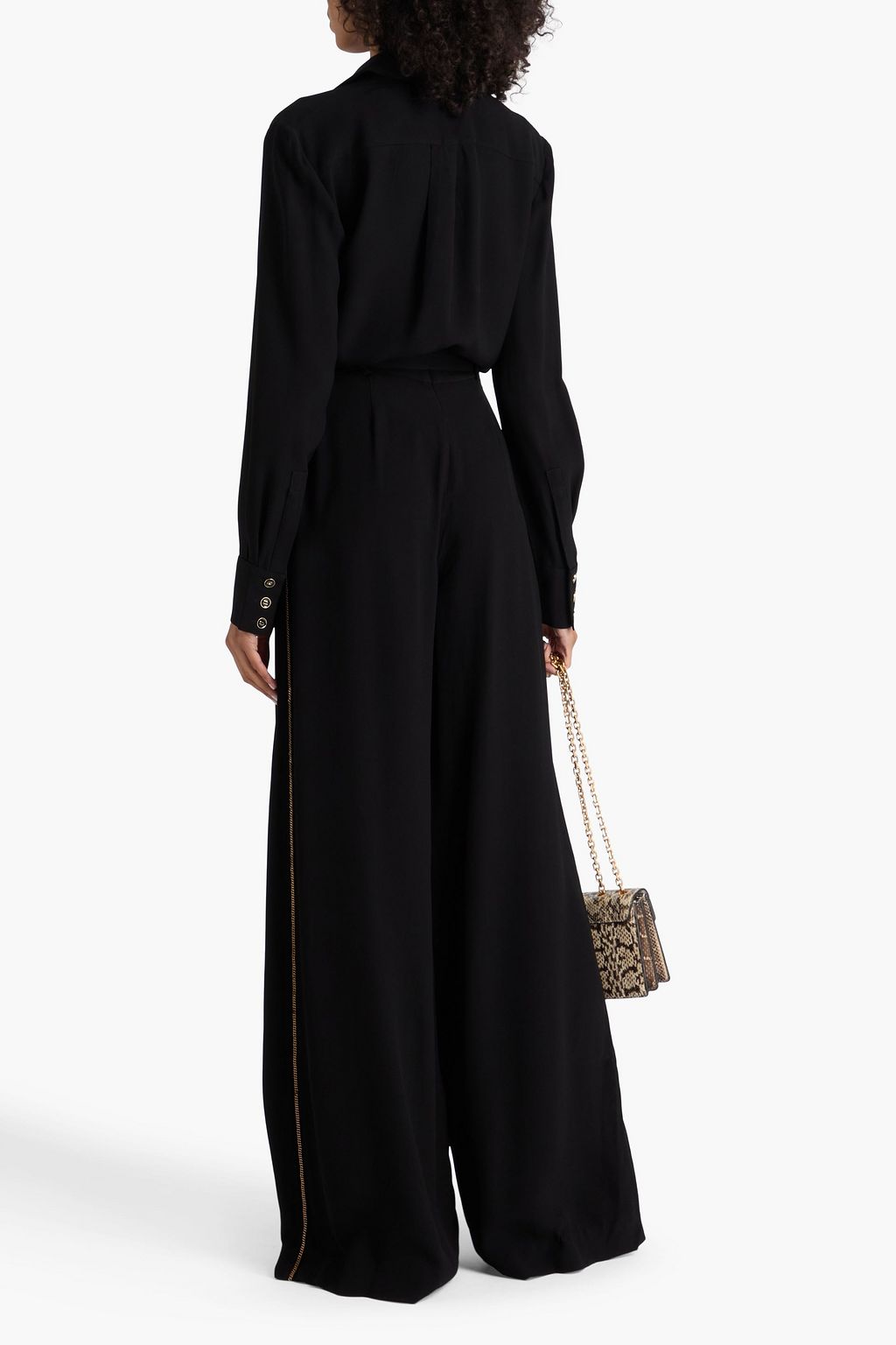 ZIMMERMANN Belted crepe wide-leg pants