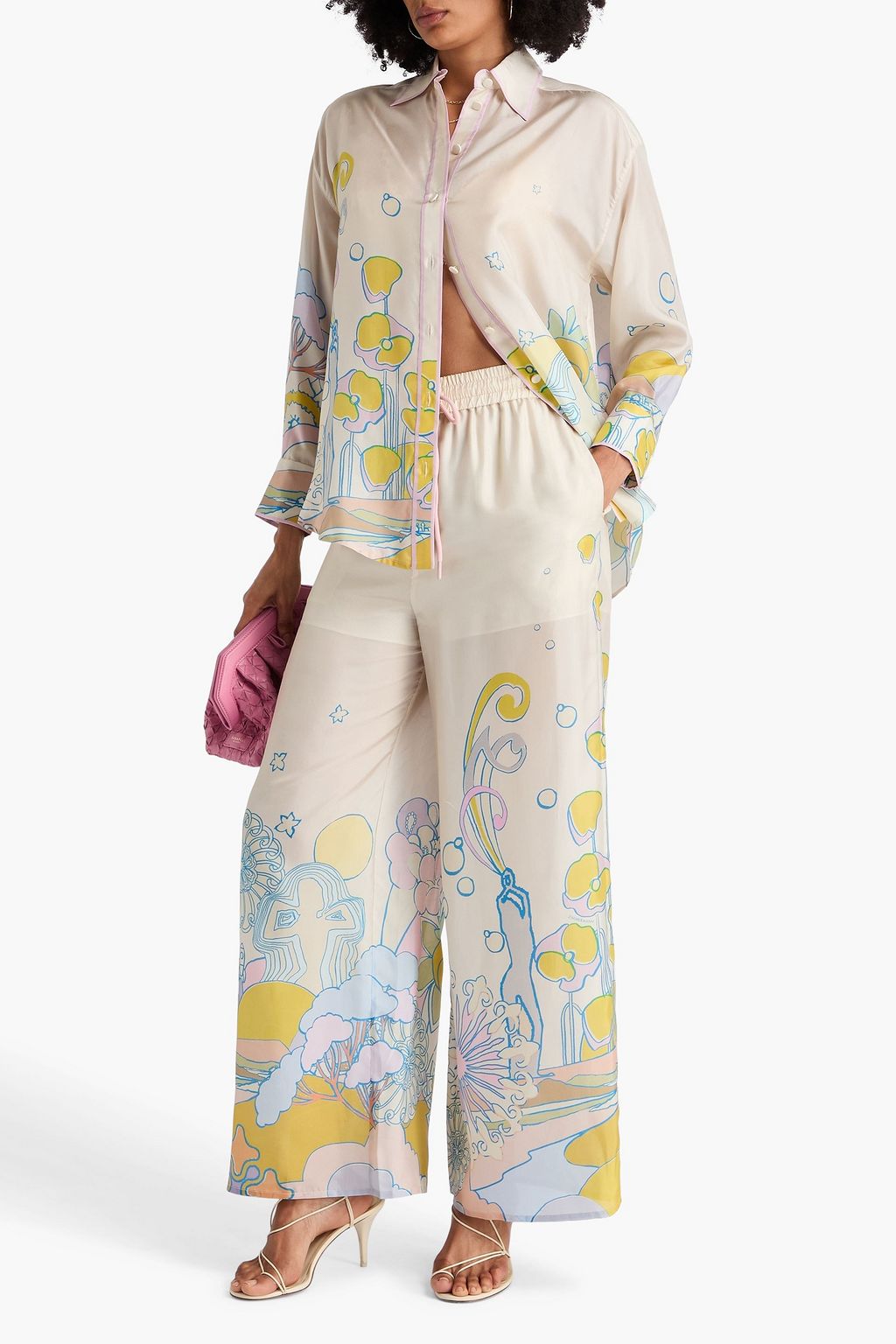 ZIMMERMANN Printed silk-habotai shirt