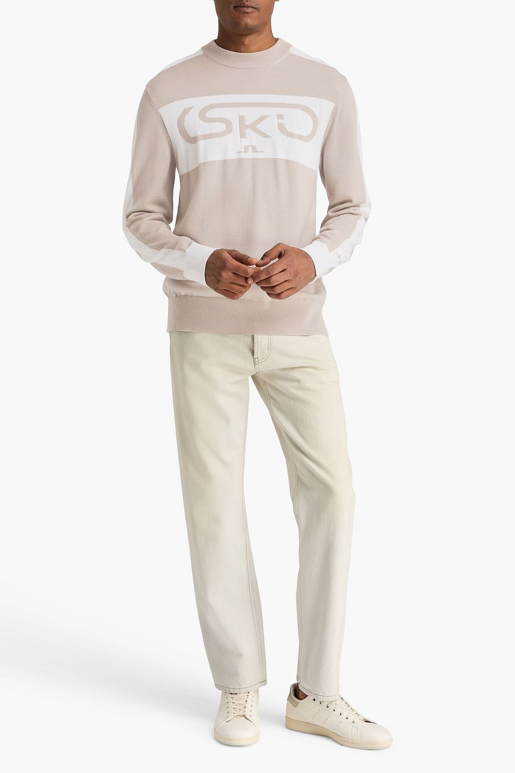 J. LINDEBERG Pullover „Kirby“ aus Jacquard-Strick aus Merinowolle