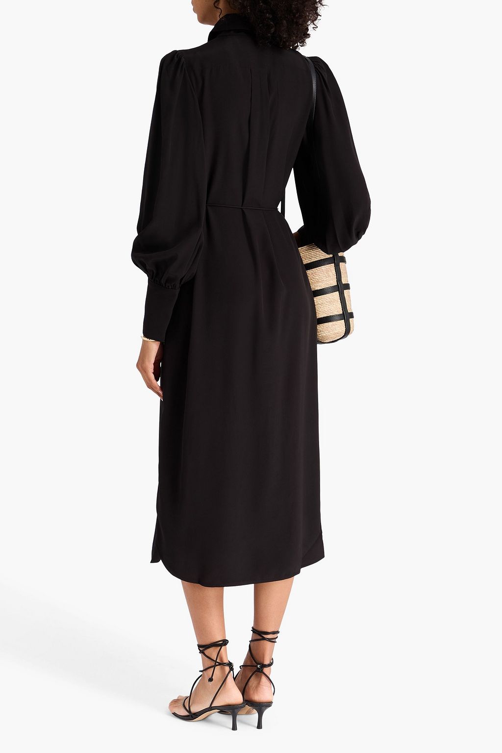 ZIMMERMANN Crepe de chine midi shirt dress