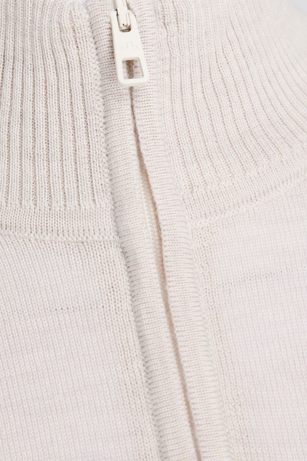 J. LINDEBERG Pullover „Kian“ aus Merinowolle mit halblangem Reißverschluss