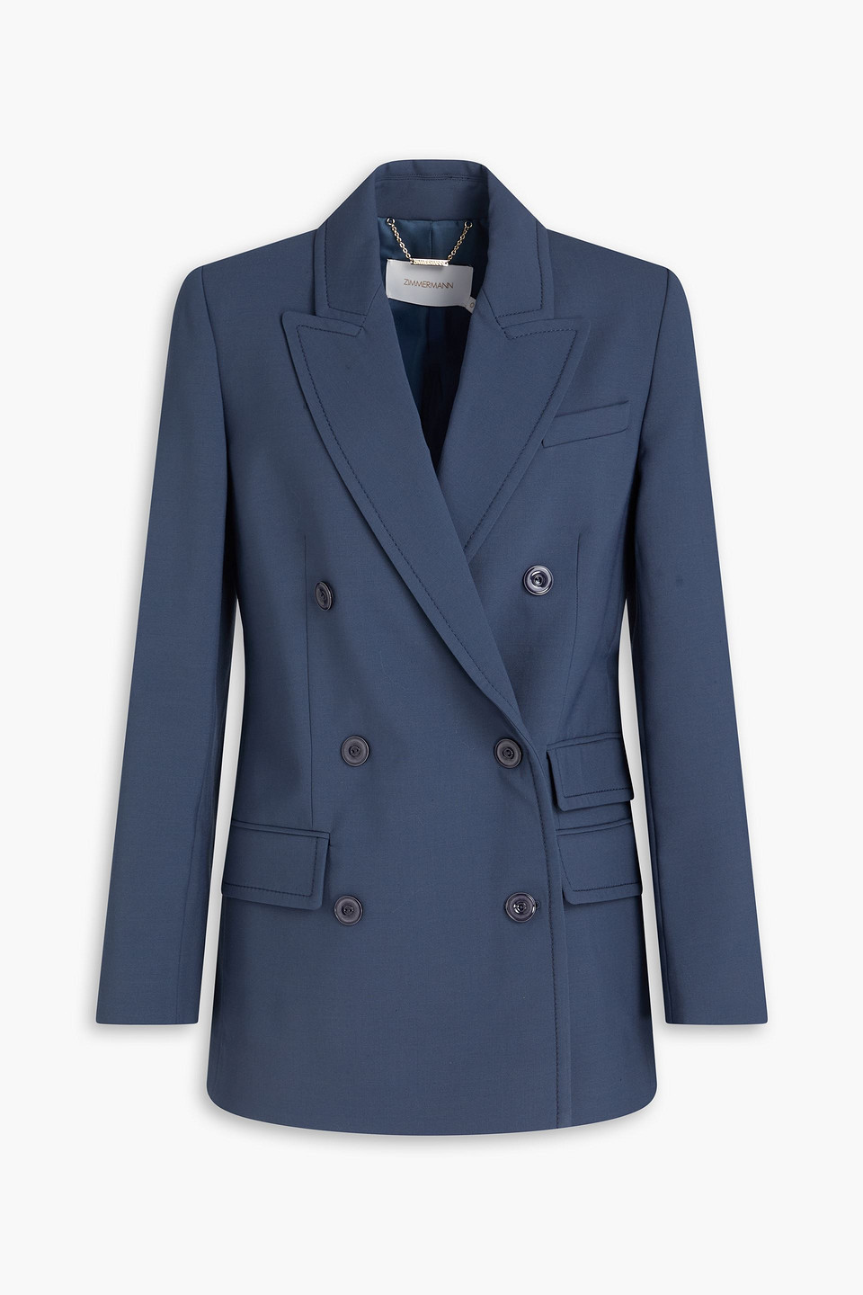 Zimmermann Doppelreihiger Blazer Aus Crêpe In Blue
