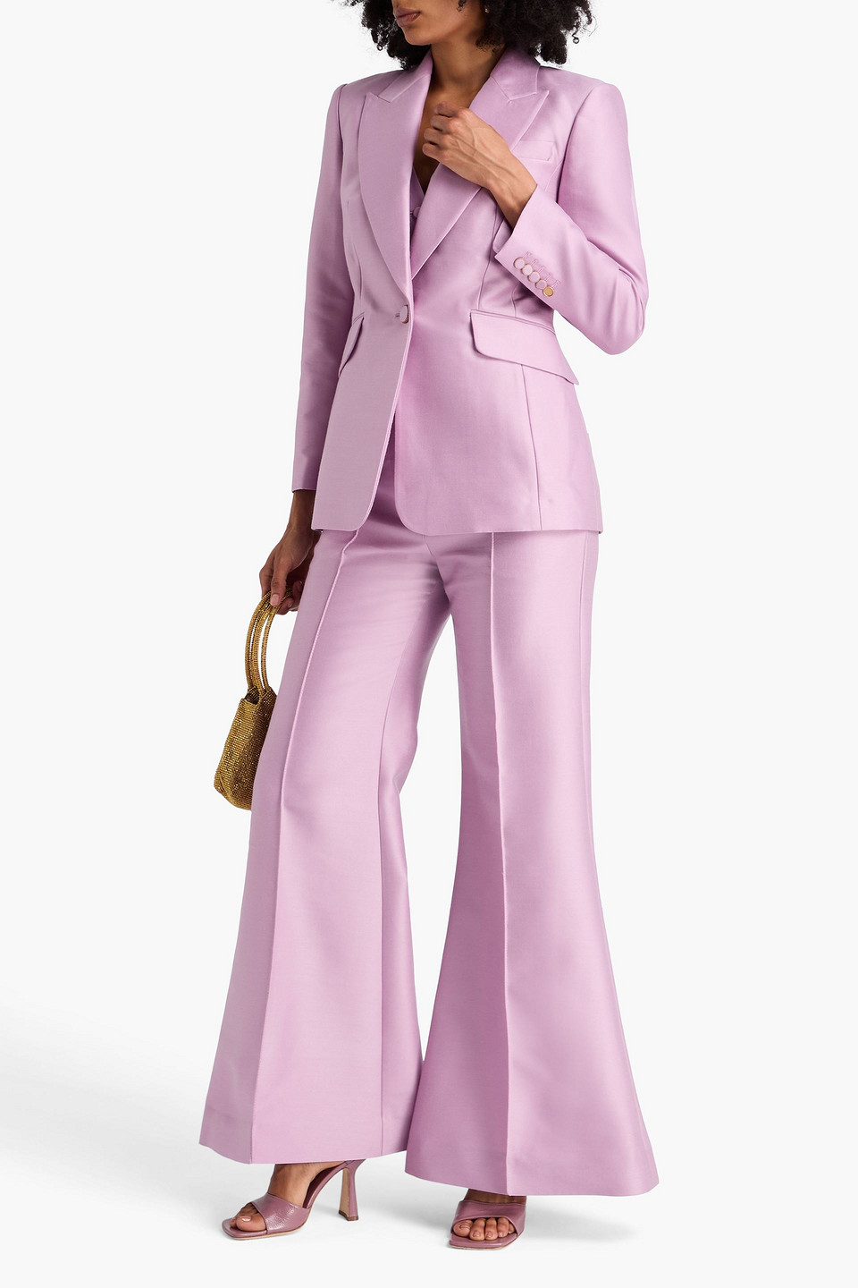  Zimmermann - Wool And Silk-blend Shantung Blazer - Purple - 2 
