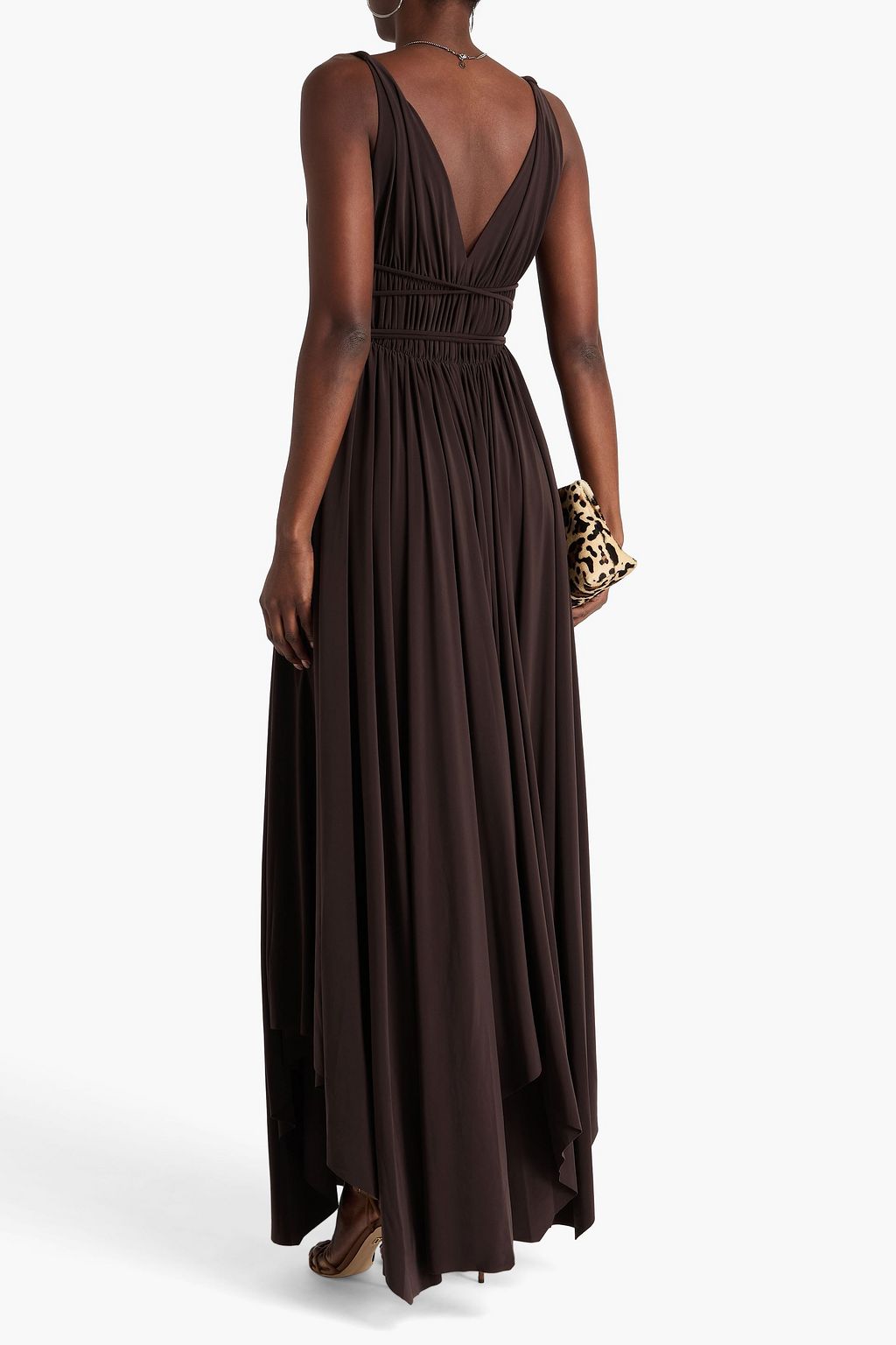 NORMA KAMALI Goddess gathered stretch-jersey gown