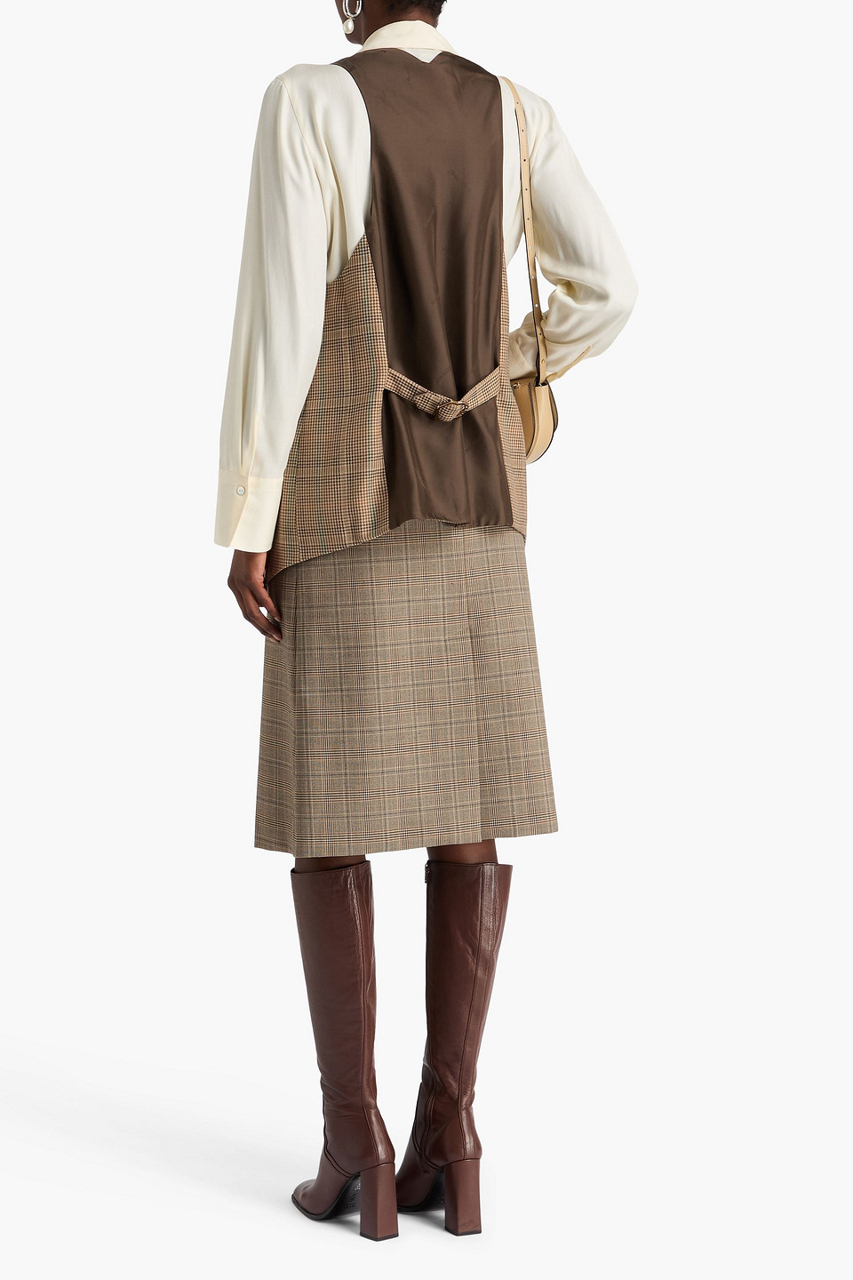  Zimmermann - Weste Aus Jacquard Und Glänzendem Twill Aus Einer Wollmischung Mit Glencheck-muster - Braun - 00 