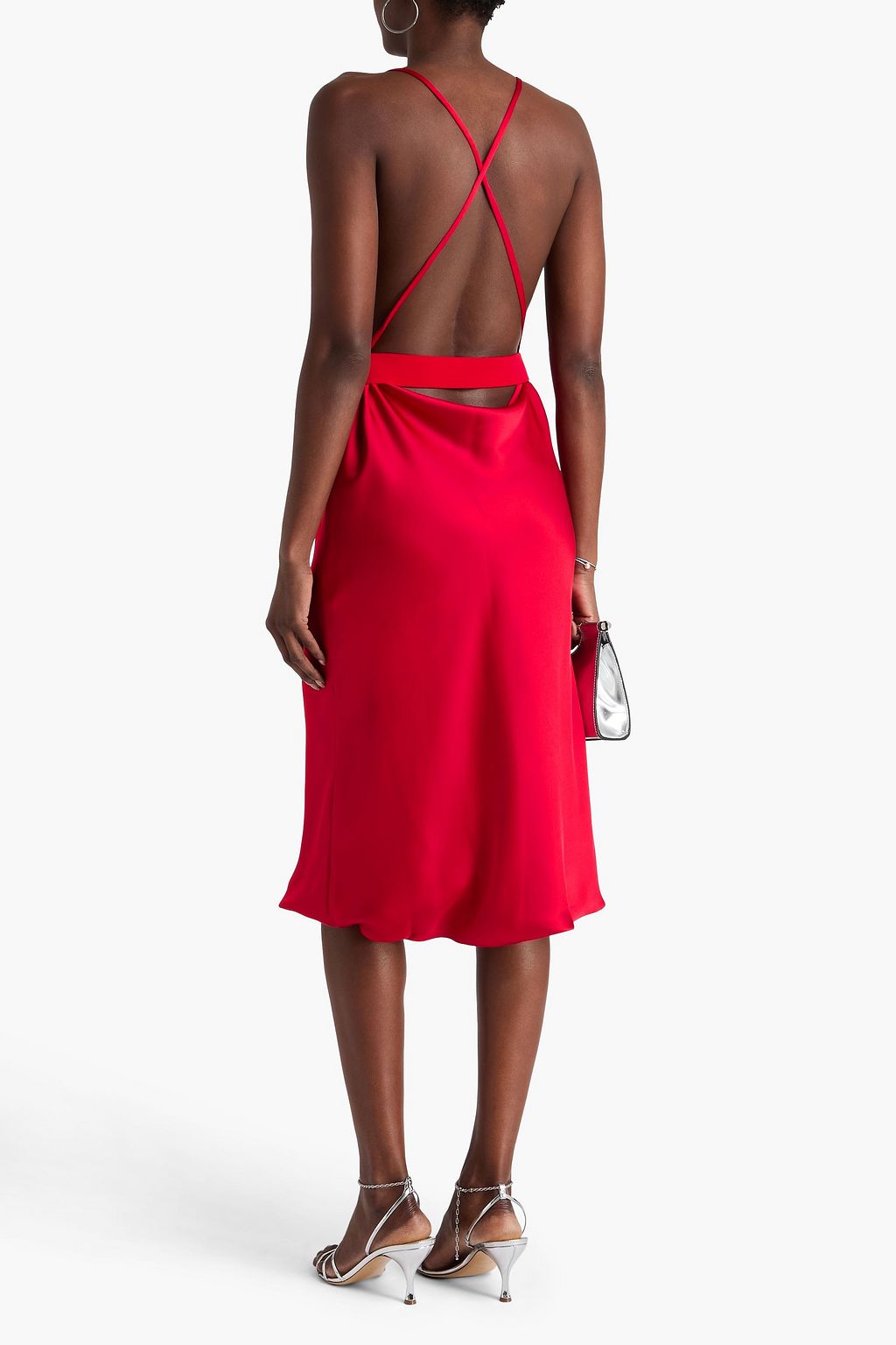 NORMA KAMALI Satin midi slip dress
