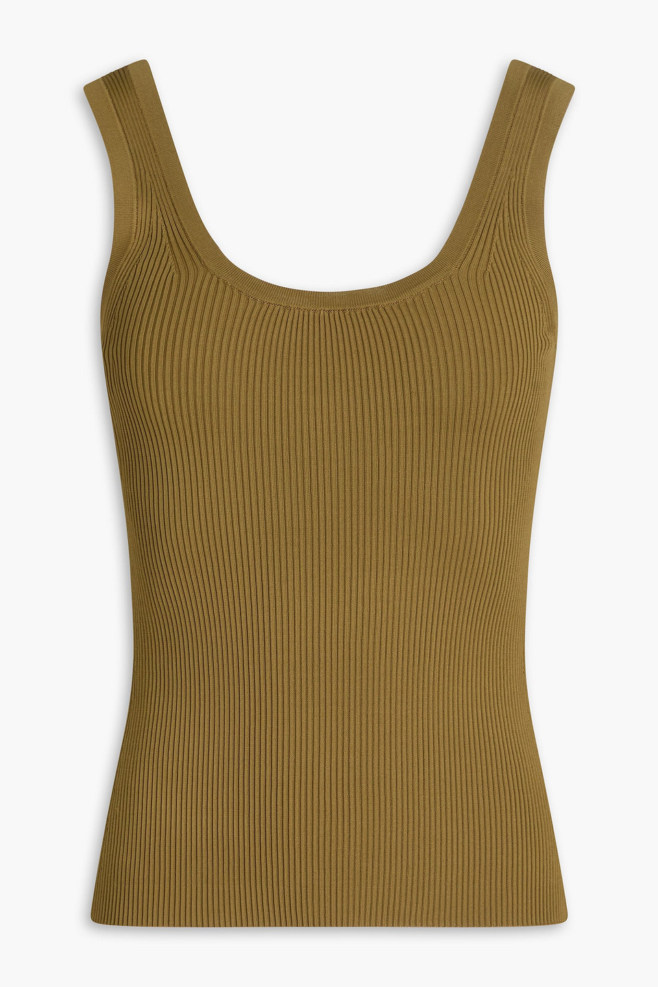Zimmermann Ribbed-knit Tank In Green