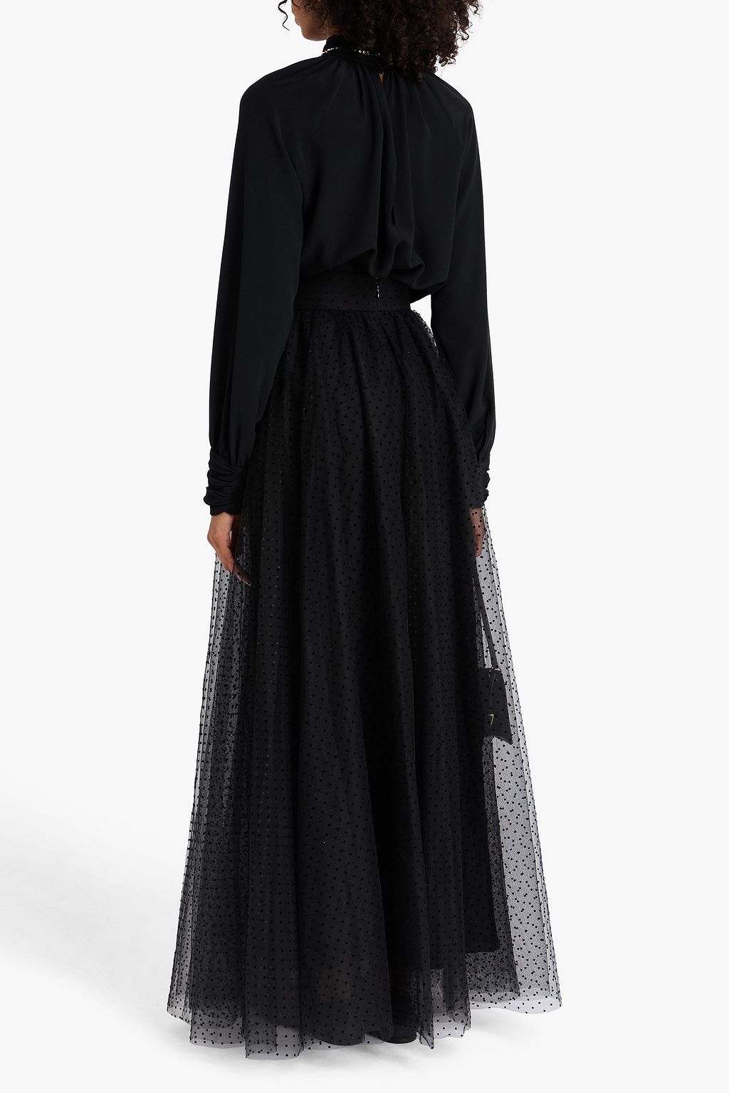 ZIMMERMANN تنورة طويلة من التول بنقشات بارزة وبتصميم منقط