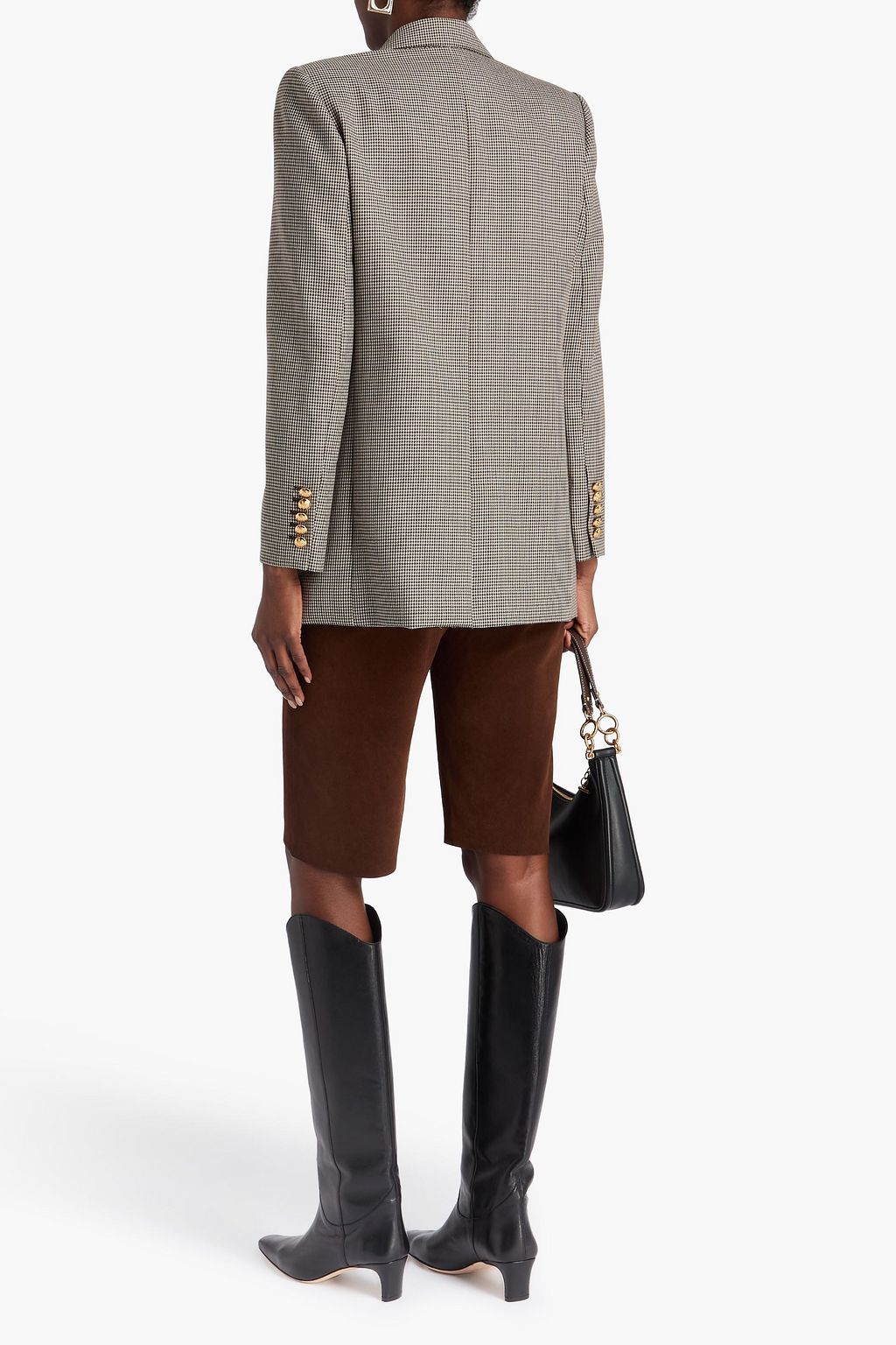 NILI LOTAN Blazer „Diane“ aus Woll-Twill mit Hahnentrittmuster