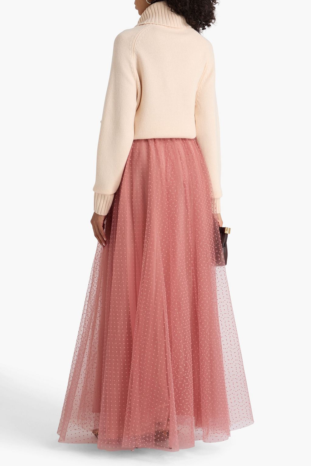 ZIMMERMANN Polka-dot flocked tulle maxi skirt