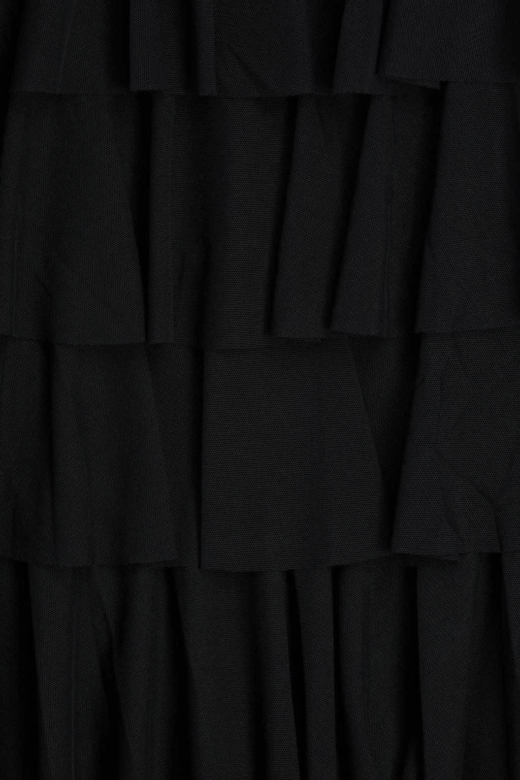 NORMA KAMALI Tiered mesh mini dress