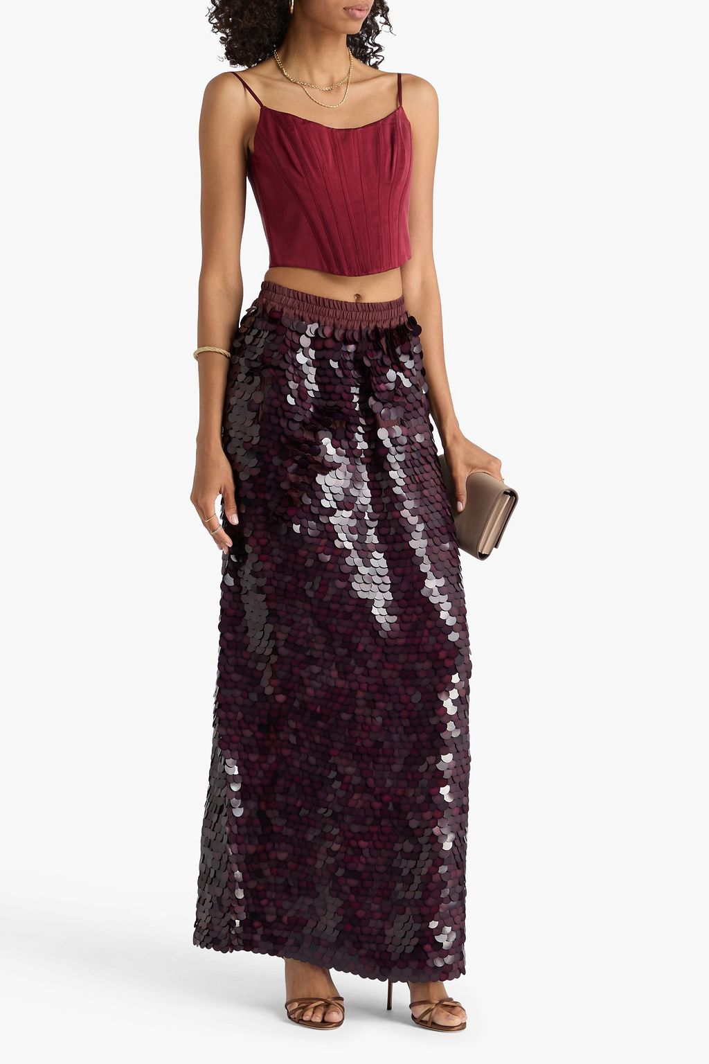 ZIMMERMANN Cropped washed-silk bustier top