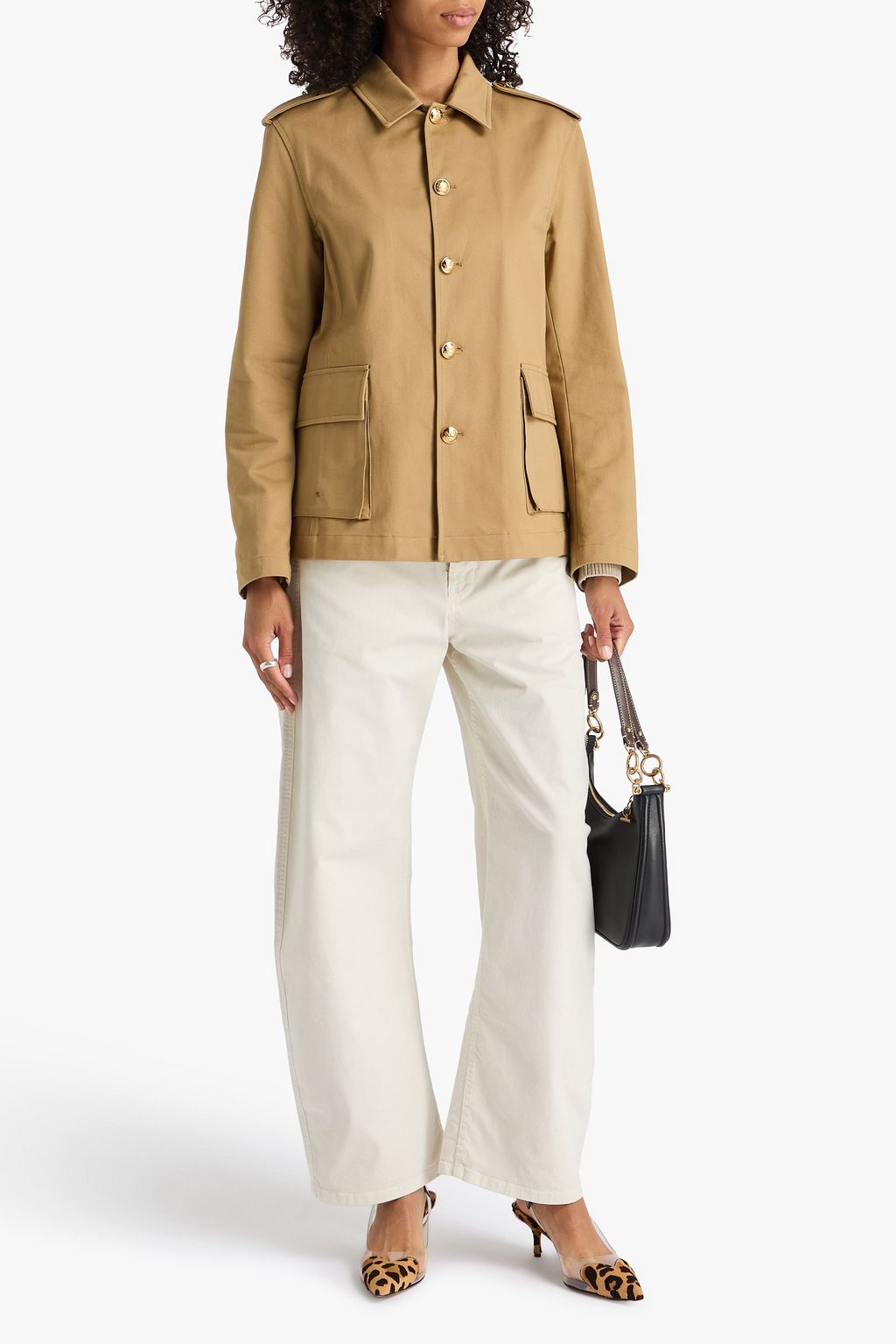 NILI LOTAN Jacke „Margaret“ aus Baumwoll-Gabardine