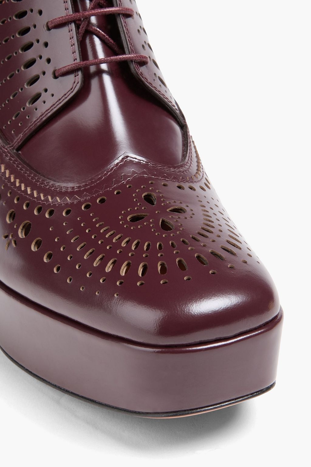 ZIMMERMANN Laser-cut leather platform brogues