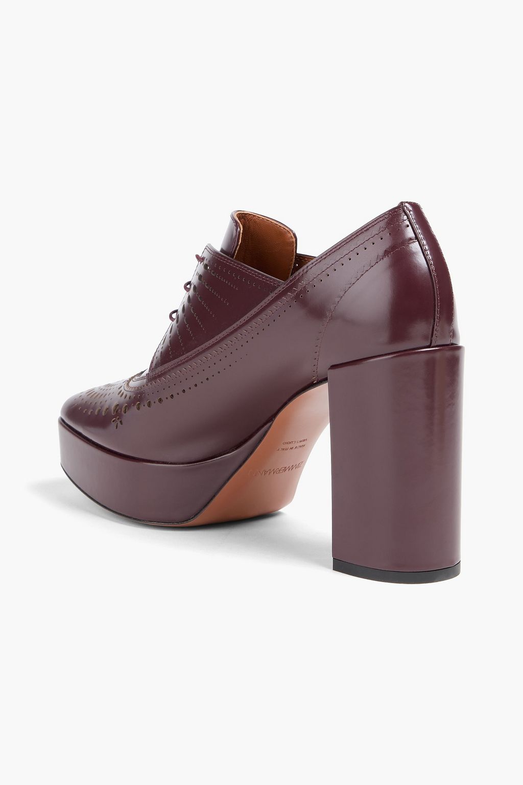 ZIMMERMANN Laser-cut leather platform brogues