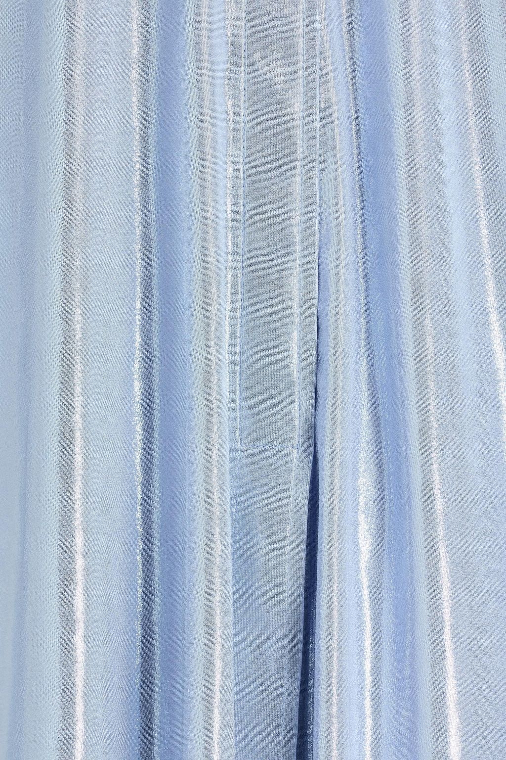 NORMA KAMALI Metallic stretch-jersey shirt