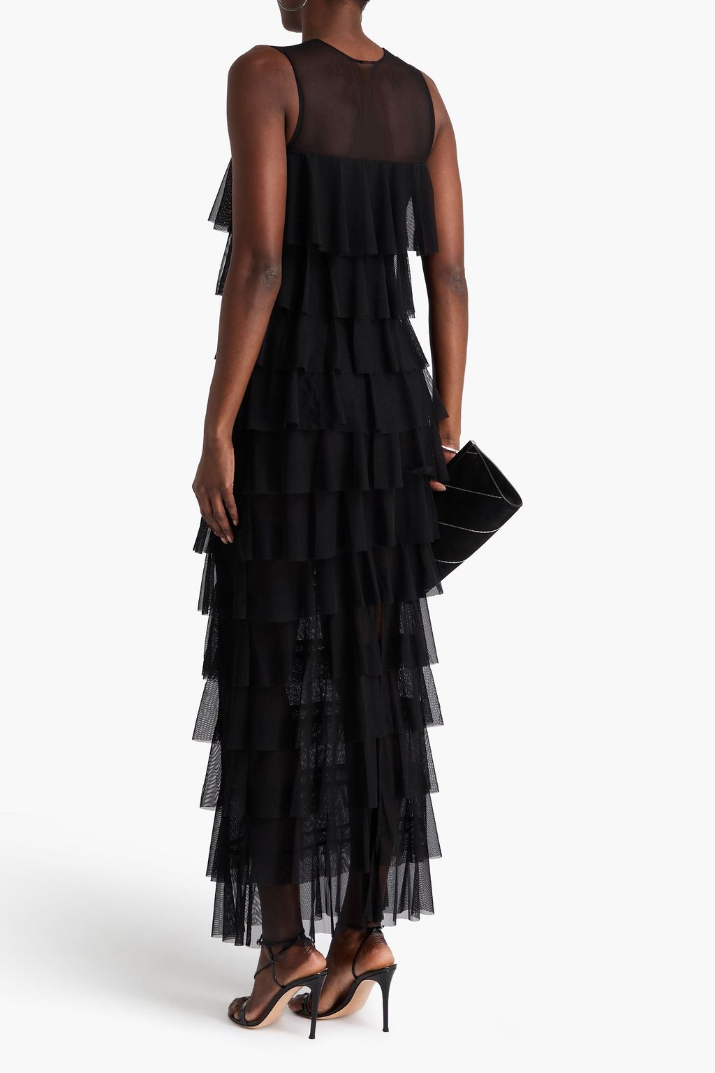 NORMA KAMALI Tiered mesh gown