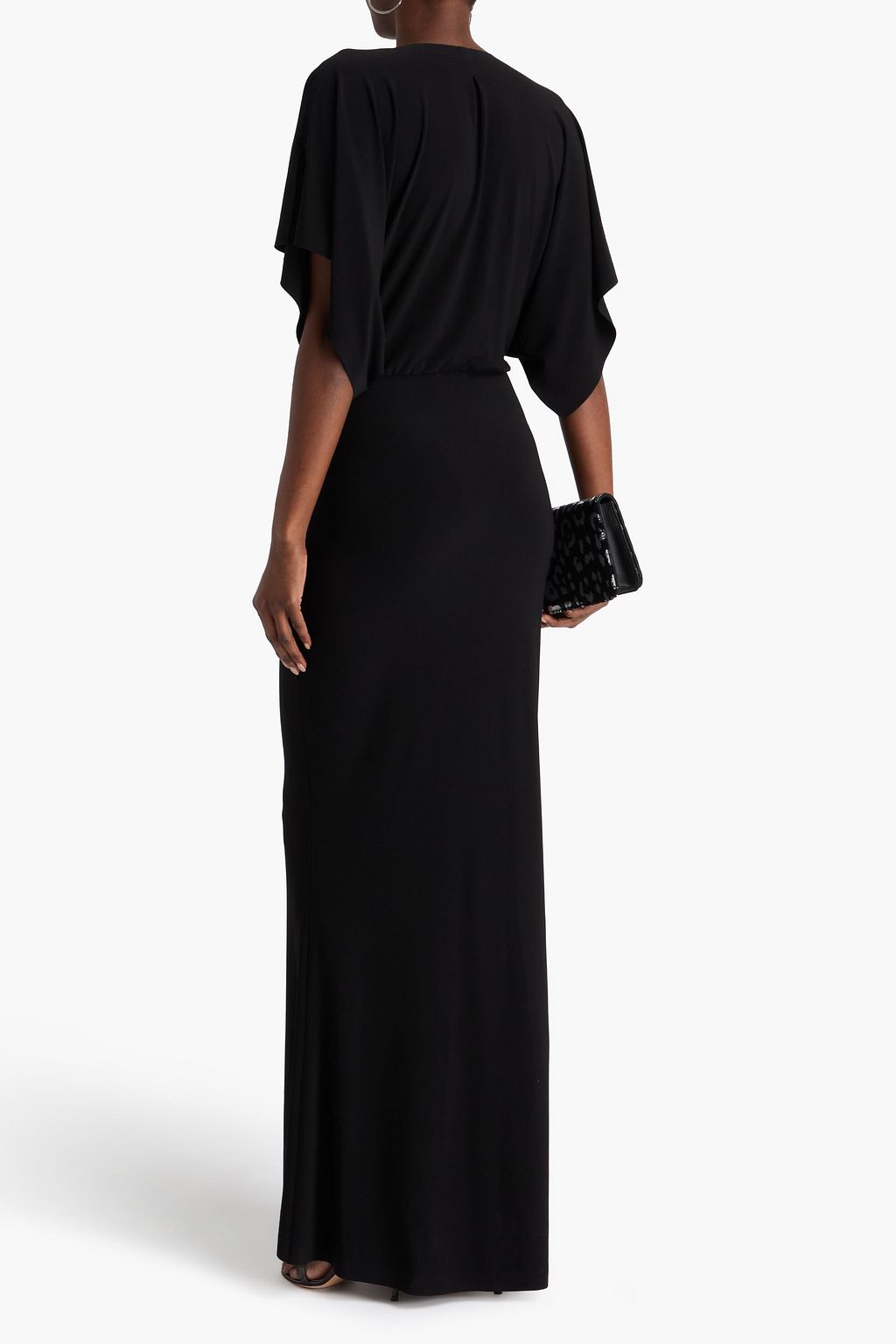 NORMA KAMALI Obie gathered stretch-jersey gown
