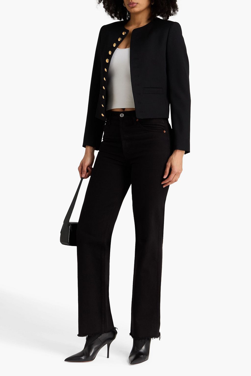 NILI LOTAN جاكيت باتي من الصوف والتويل بتصميم مزركش