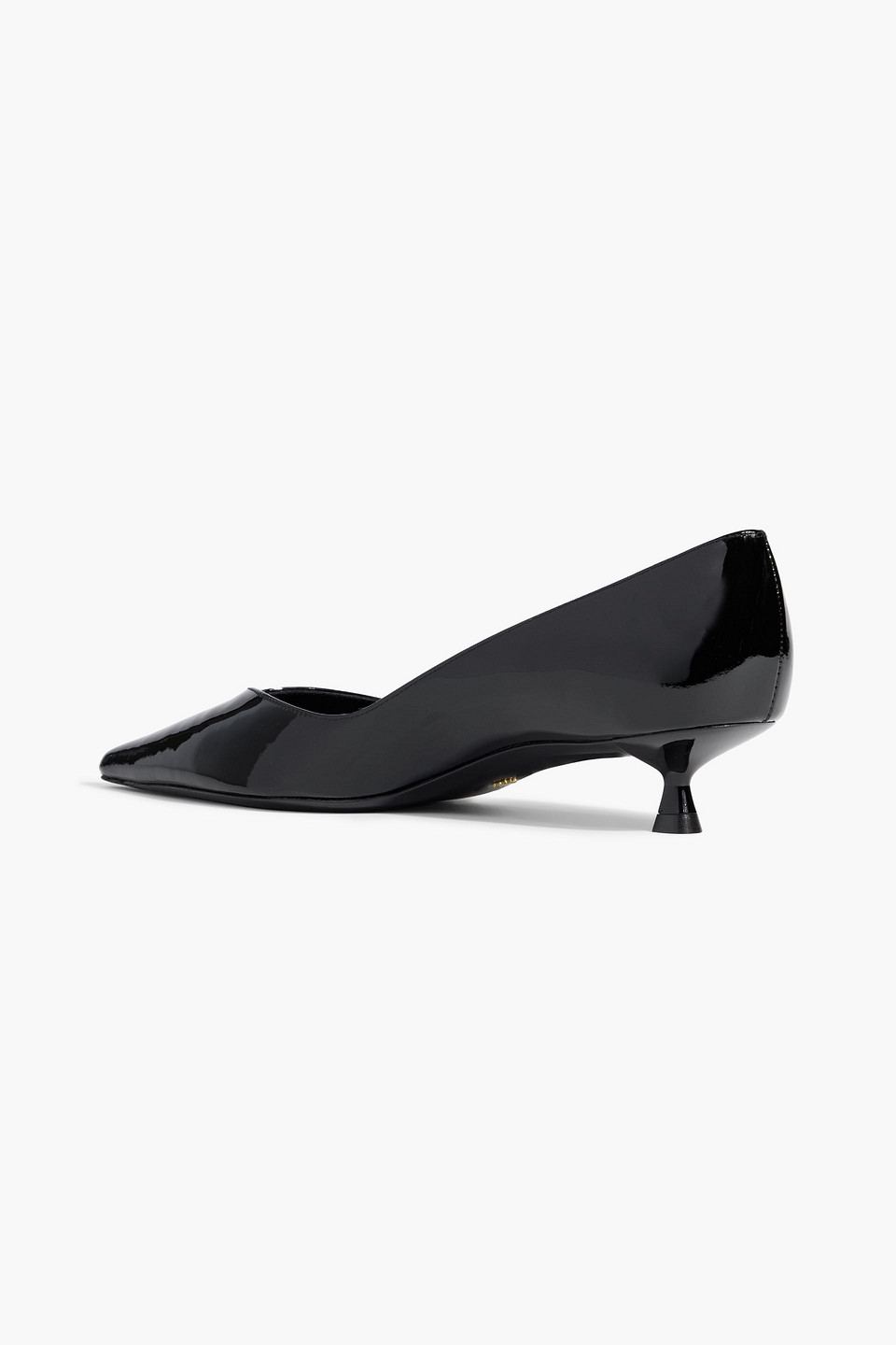 Stuart Weitzman Eva 35 Patent-leather Pumps In Black