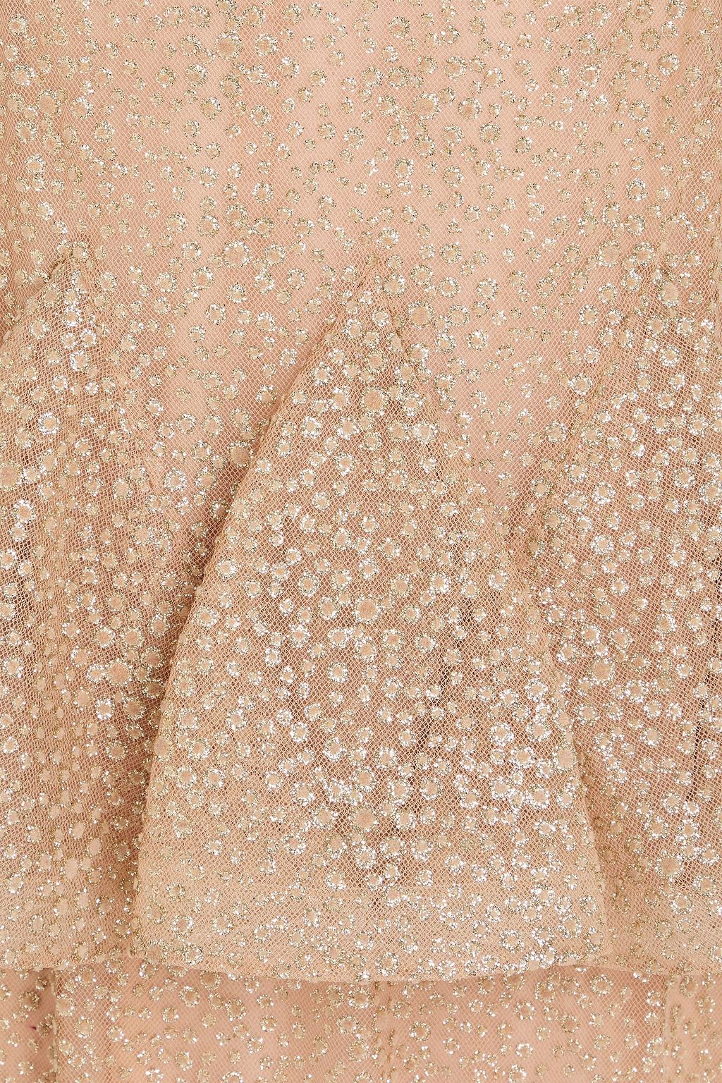 ZIMMERMANN チュール マキシワンピース ティアード グリッター加工