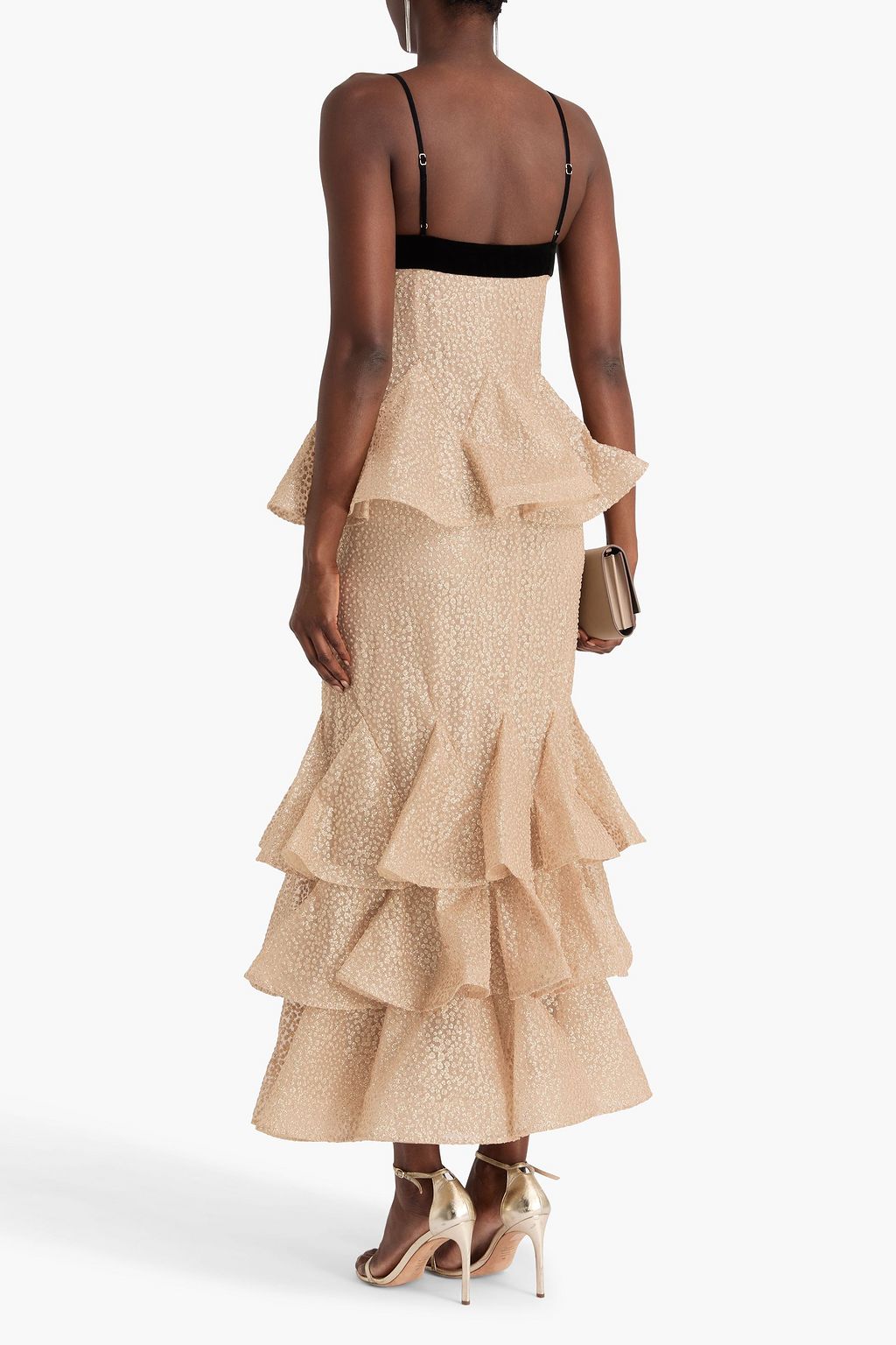 ZIMMERMANN チュール マキシワンピース ティアード グリッター加工