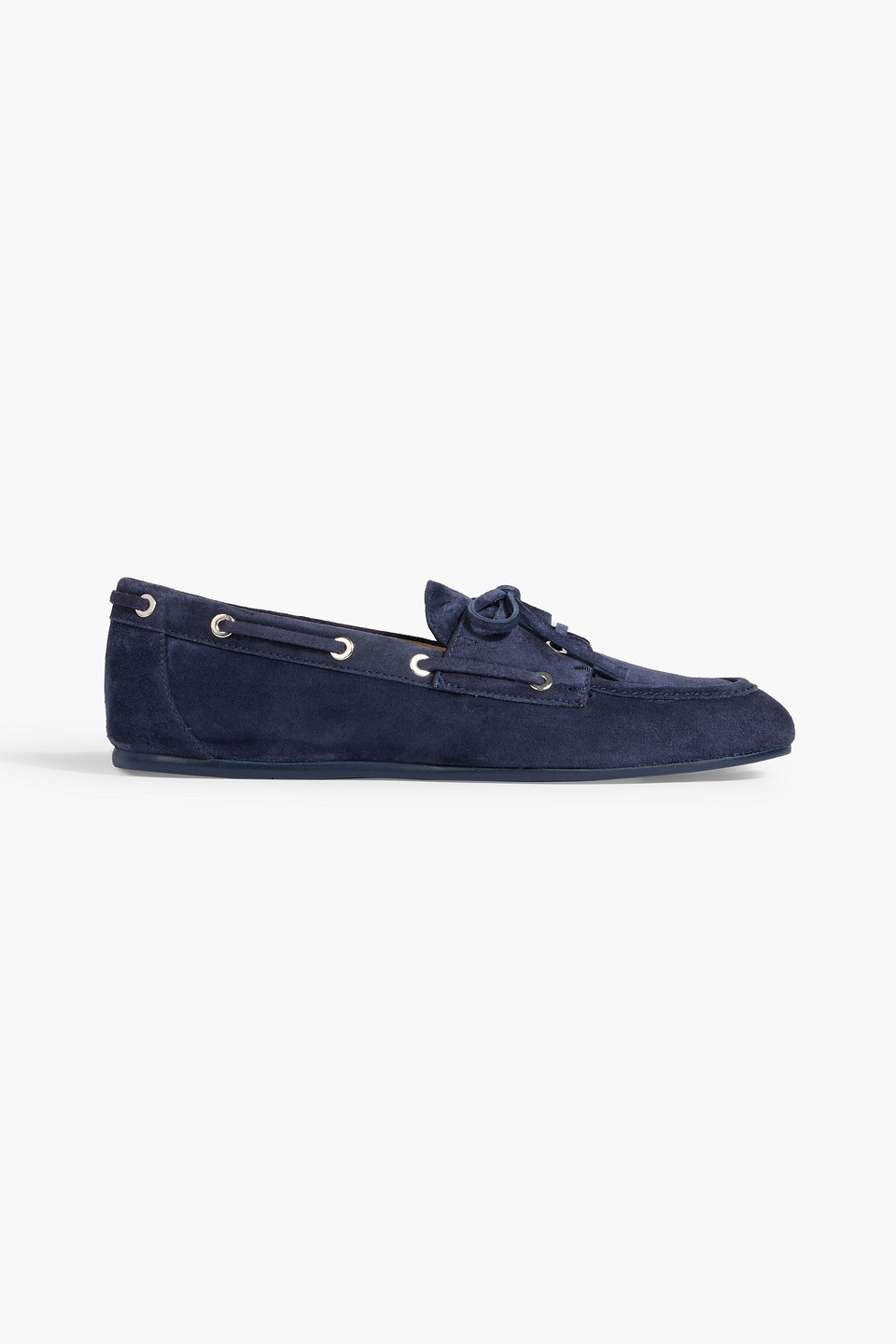 Stuart Weitzman Tinsley Suede Boat Shoes In Blue