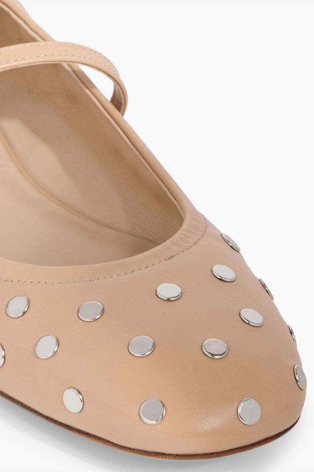 STUART WEITZMAN Claris studded leather Mary Jane flats