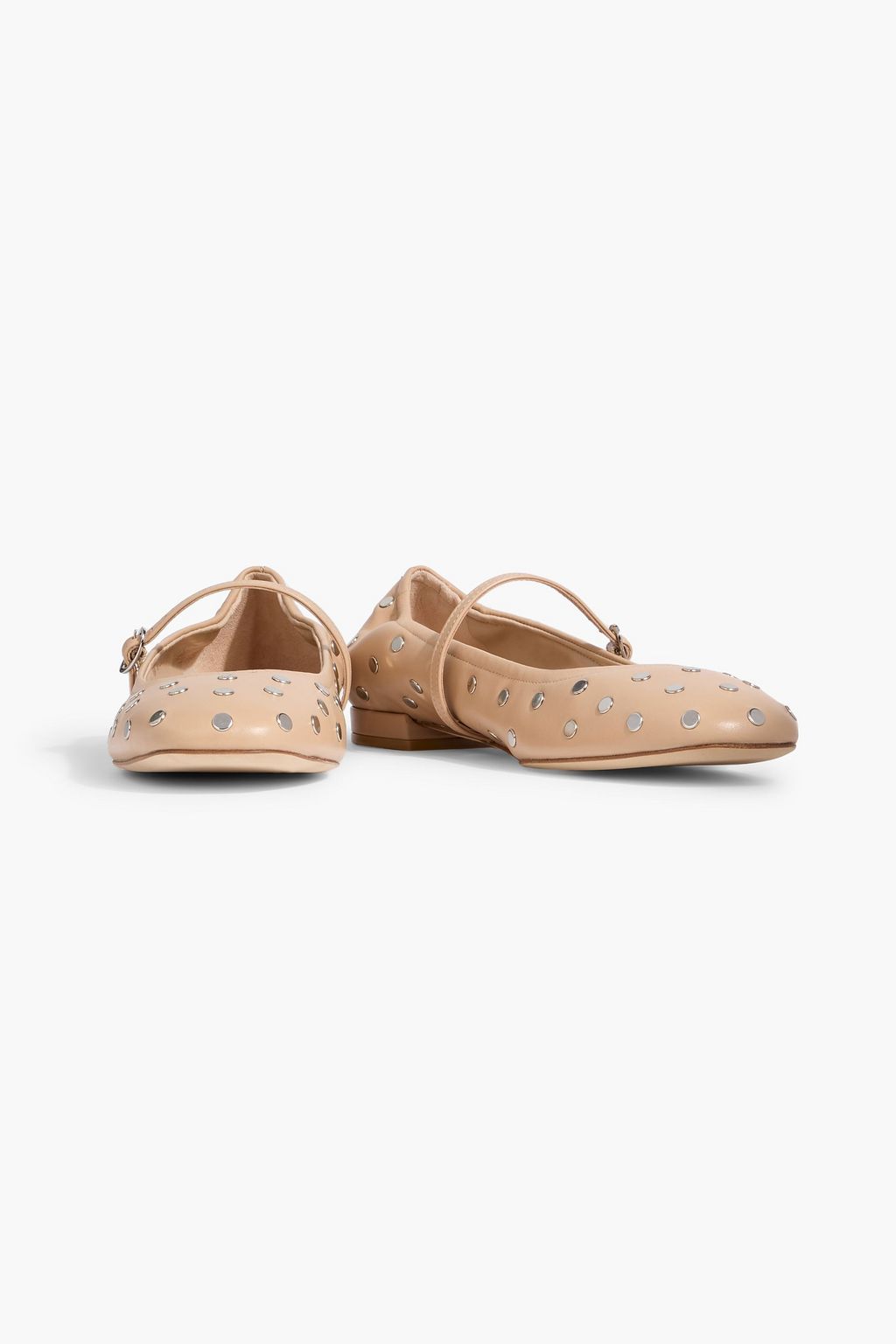 STUART WEITZMAN Claris studded leather Mary Jane flats