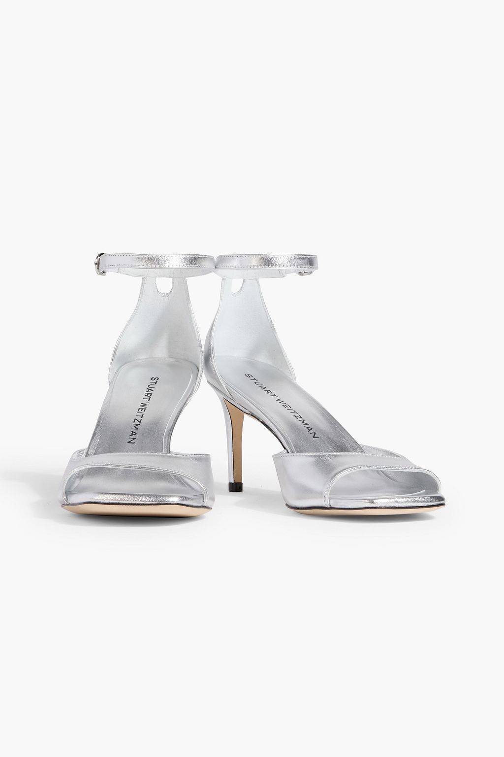 STUART WEITZMAN 75 Metallic leather sandals